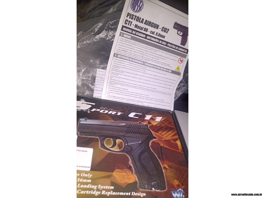 Pistola C11 CO2 6mm + brinde