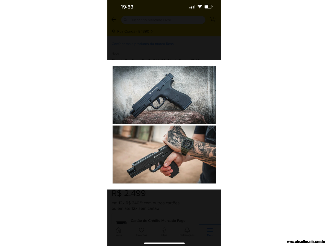 Pistola Glock Airsoft nova 
