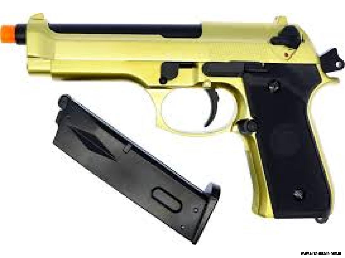 Pistola WE m92 dourada
