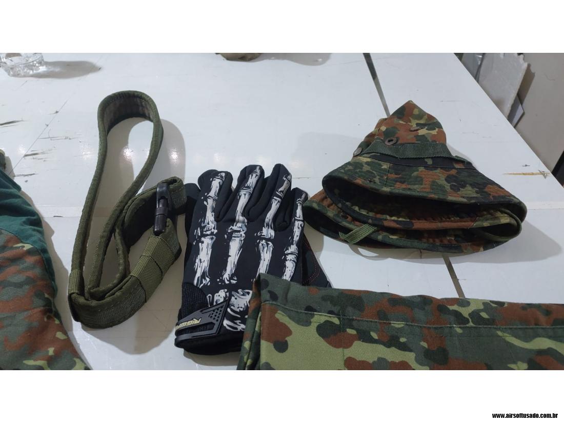 Lote Farda, cinto, luva e Boon